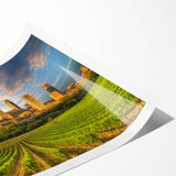 Extra large wall art featuring line art flowers in muted earth tones on a rolled print, suitable for large living room decor.