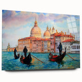 Acrylic print of a Venice scenery in soft pastel colors, ideal for bedroom or dining room art.