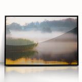 Large abstract wall art featuring a mid-century modernist style scene of a European city in Latvia.