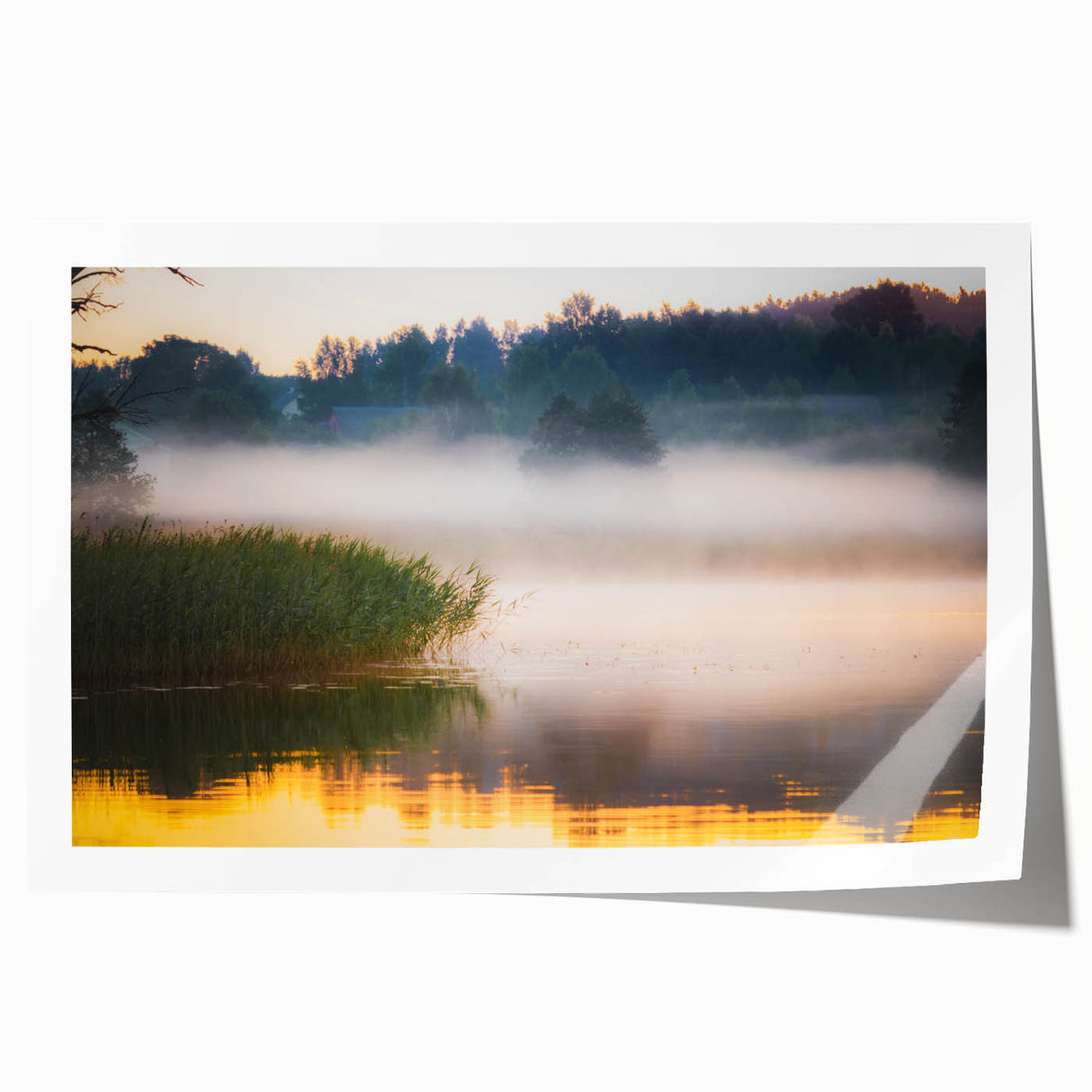 European scenic landscape on rolled canvas, featuring muted earth tones, ideal for art wall dining room.