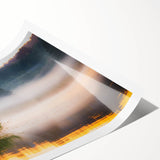 Extra large wall art featuring line art flowers in soft pastel shades on a rolled canvas.