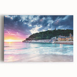 Black and white acrylic print of the Mediterranean Sea, ideal for kitchen wall art or bedroom ambiance.