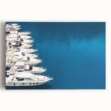 Monaco coastline in black and white on stretched canvas, ideal for kitchen wall art or bedroom ambiance.