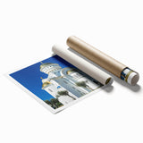 Extra large rolled print of a serene Montenegro landscape with lush greenery and tranquil lake.