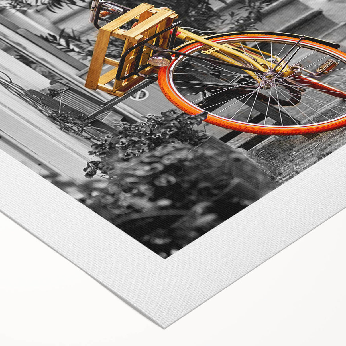 Art deco poster of Amsterdam scenery with muted earth tones on rolled canvas, suitable for dining room wall art.