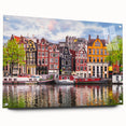 Acrylic print of a European scenery in muted earth tones, ideal for dining room decor.