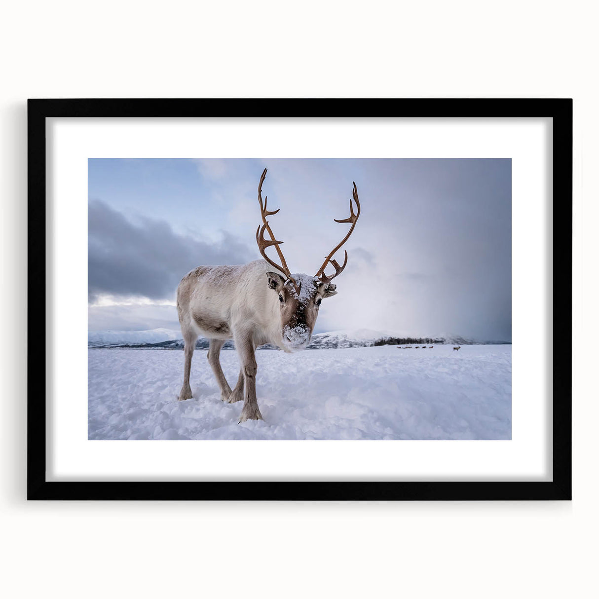 Abstract art print of a vibrant, colorful Norwegian landscape on a textured, extra large canvas, ideal for living room decor.