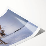 Extra large wall art featuring line art flowers in muted tones on a rolled canvas, suitable for large living room decor.