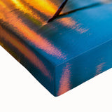 Black and white landscape art painting of Porto on stretched canvas, ideal for bedroom wall decor.