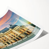 Extra large wall art featuring line art flowers in black and white, printed on rolled canvas.