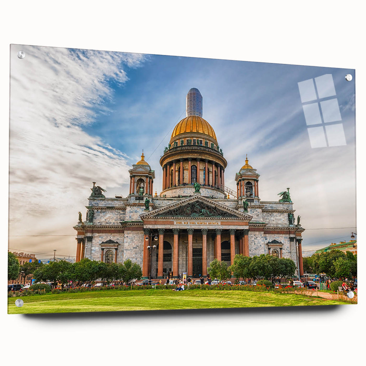 Acrylic print of a large abstract depiction of St.