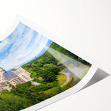 Extra large rolled print of line art flowers in subtle earth tones, ideal for large living room wall art.