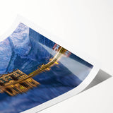 Extra large wall art featuring line art flowers in soft pastel shades on a rolled print, ideal for large living room decor.