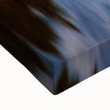 Black and white landscape art painting of Slovenian scenery on stretched canvas, ideal for bedroom wall decor.