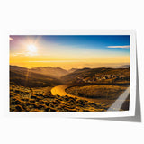 Extra large rolled print of Andalucia scenery with vibrant floral elements in soft pastel shades.