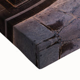 Large art of a black and white landscape painting of Barcelona on stretched canvas, suitable for bedroom wall decor.