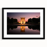 Abstract art print of Madrid scenery with a textured finish on an extra-large canvas, featuring vibrant colors.