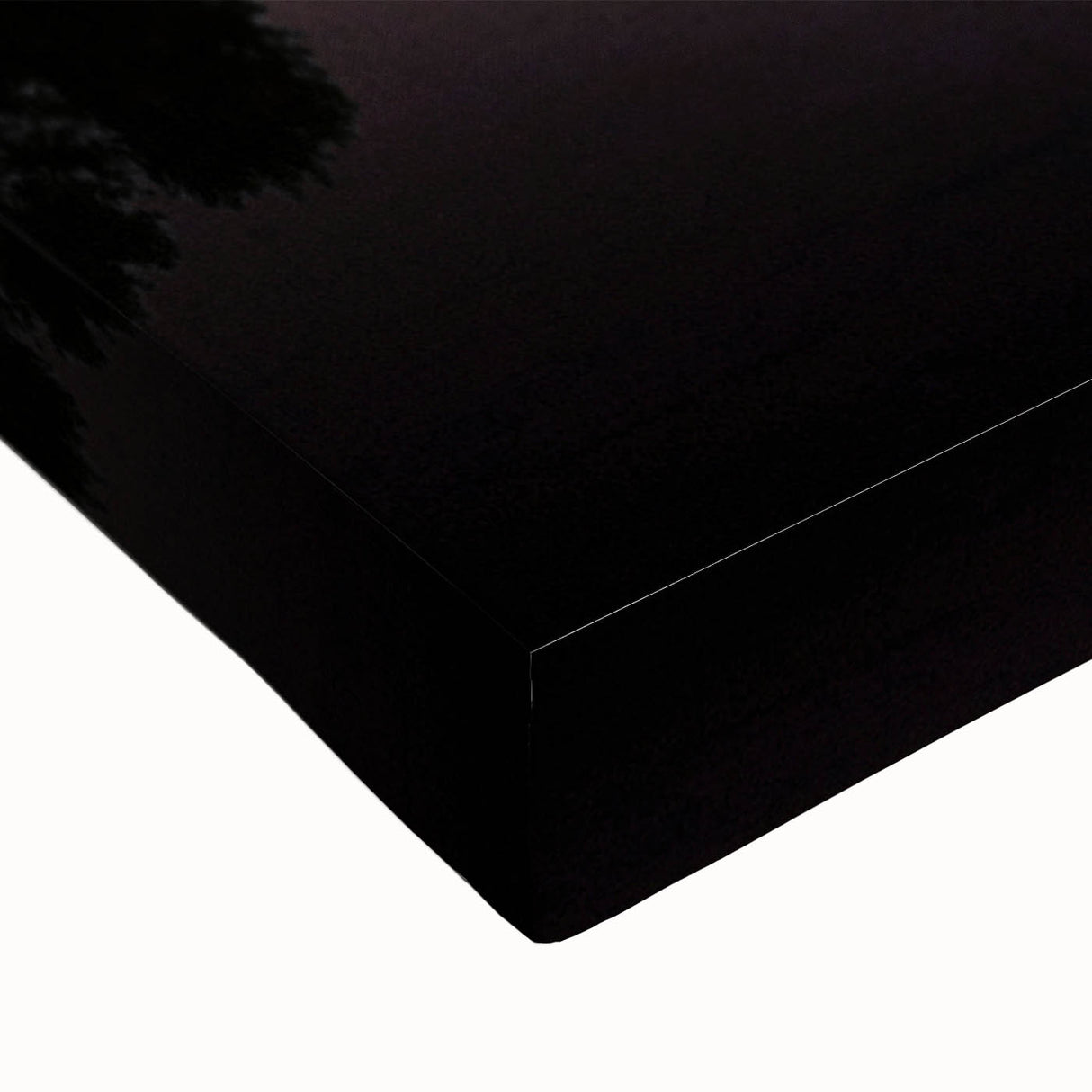 Large art of Madrid landscape in black and white on stretched canvas, suitable for bedroom wall placement.