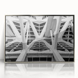 Mid-century modernist art of Valencia scenery in muted earth tones, framed acrylic, ideal for nursery wall art.