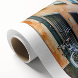 Art Deco poster of Stockholm scenery in pastel shades on rolled canvas, ideal for nursery wall art.