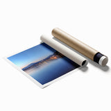 Extra large rolled print depicting Geneva scenery with floral elements in muted tones, ideal for classy bathroom wall art.