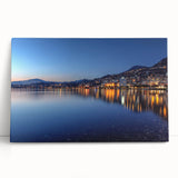 Black and white stretched canvas of Geneva scenery, ideal for kitchen wall art or bedroom ambiance.