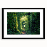 Extra large abstract art print featuring a colorful, textured scenery of Europe, framed in black.