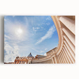 Black and white large canvas art of the Vatican scenery, suitable for kitchen wall art.