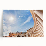 Black and white large canvas print of the Vatican scenery, ideal for kitchen wall art or bedroom ambiance.