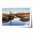 Scenic Wales landscape rolled print featuring lush greenery and serene lake, ideal for art wall dining room.