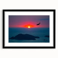 Abstract art print of Acapulco scenery in vibrant colors on a large framed canvas, suitable for living room decor.