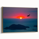 Framed canvas depicting a vintage-style Acapulco landscape in black and gold tones, suitable for bedroom decor.