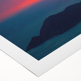 Art deco poster of Acapulco scenery in muted pastel hues on rolled canvas, suitable for dining room wall art.