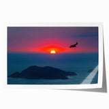 Extra large rolled print of Acapulco scenery with vibrant floral elements, ideal for art wall dining room.