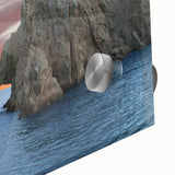 Large abstract wall art of Baja California scenery in acrylic print, featuring earth tones, ideal for dining room decor.