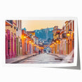 Extra large rolled print of Mexico City scenery in muted earth tones, ideal for art wall dining room.