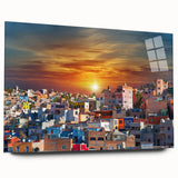 Acrylic print of a colorful Guanajuato scenery, ideal for bedroom or dining room art.