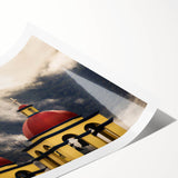 Extra large wall art featuring line art flowers in vibrant colors on a rolled print, ideal for large living room decor.