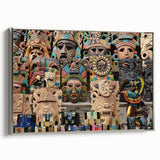 Landscape art painting of a Yucatan scenery on a framed canvas.