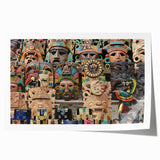 Extra large rolled print of Yucatan scenery with vibrant green and blue tones, ideal for dining room wall art.