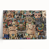 Black and white photograph of Yucatan scenery on large stretched canvas, ideal for kitchen wall art.