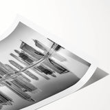 Extra large rolled print of line art flowers in soft pastel colors, ideal for large living room wall art.