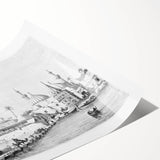 Extra large wall art of line art flowers in muted tones on a rolled print, ideal for large living room decor.