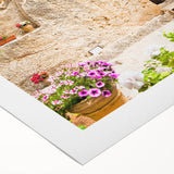 Art deco poster of Jerusalem skyline in muted earth tones on rolled canvas, suitable for dining room wall art.