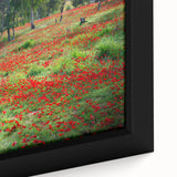 Extra large black wall art depicting a Middle Eastern scenery on textured canvas, framed, ideal for living room decor.