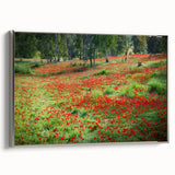 Framed canvas landscape art painting featuring a colorful Middle Eastern scenery.