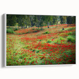 Vintage poster art of a Middle Eastern scenery on framed canvas, featuring colorful art in extra large size.