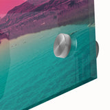 Large abstract wall art depicting Middle Eastern scenery in muted earth tones on acrylic glass.