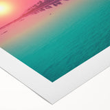 Art deco poster of a Jordanian landscape in muted earth tones on rolled canvas, suitable for dining room decor.