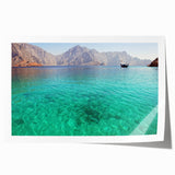 Extra large rolled print of an Omani landscape with vibrant colors and floral elements, ideal for art wall dining room.